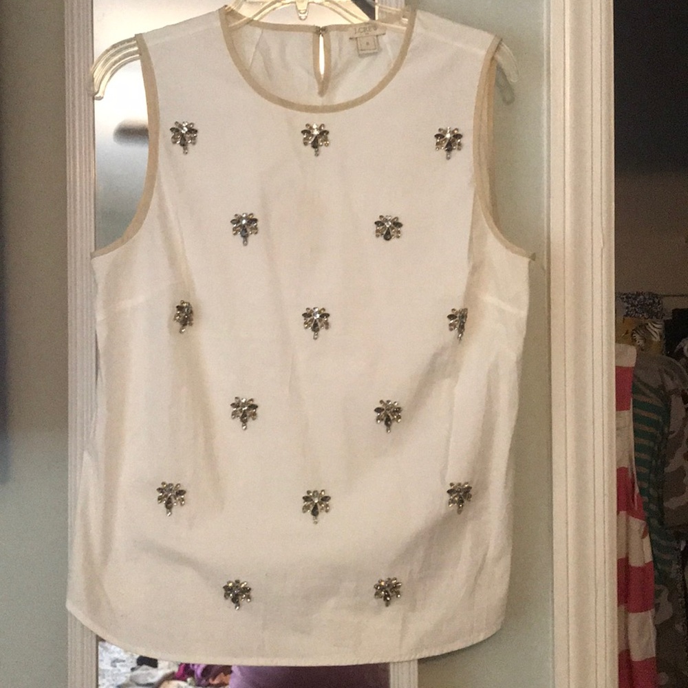 J crew bejeweled blouse